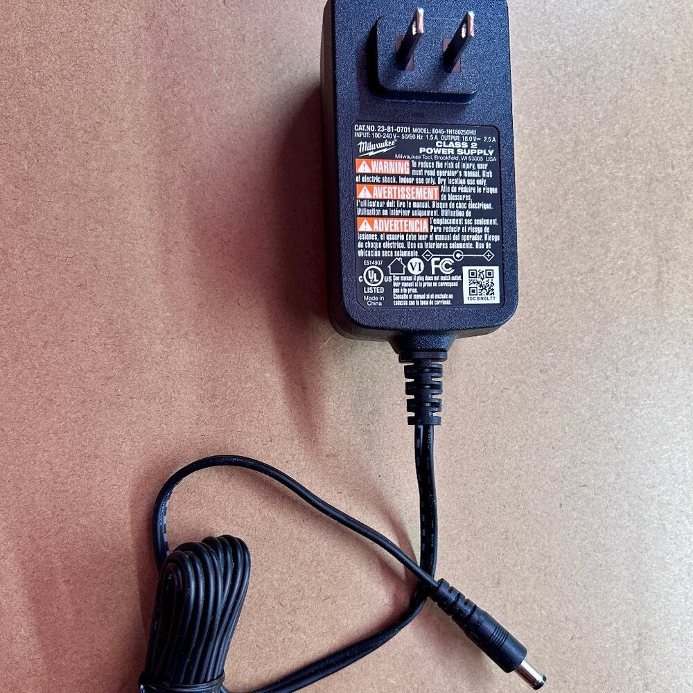 MILWAUKEE 10CBN0LTT Power Cord Class 2 Replacement M18 Fan OEM **NEW**